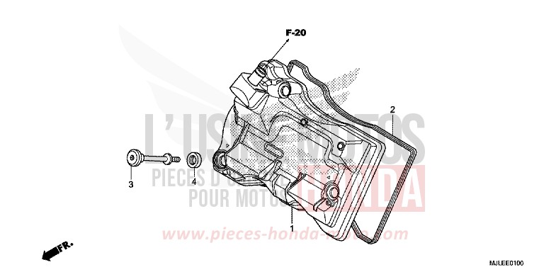 CYLINDER HEAD COVER for NC700S Dual Cluth ABS GRAPHITE BLACK (NHB01) from 2014